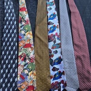Lot of 6 Mens Silk Ties Ref# 13173